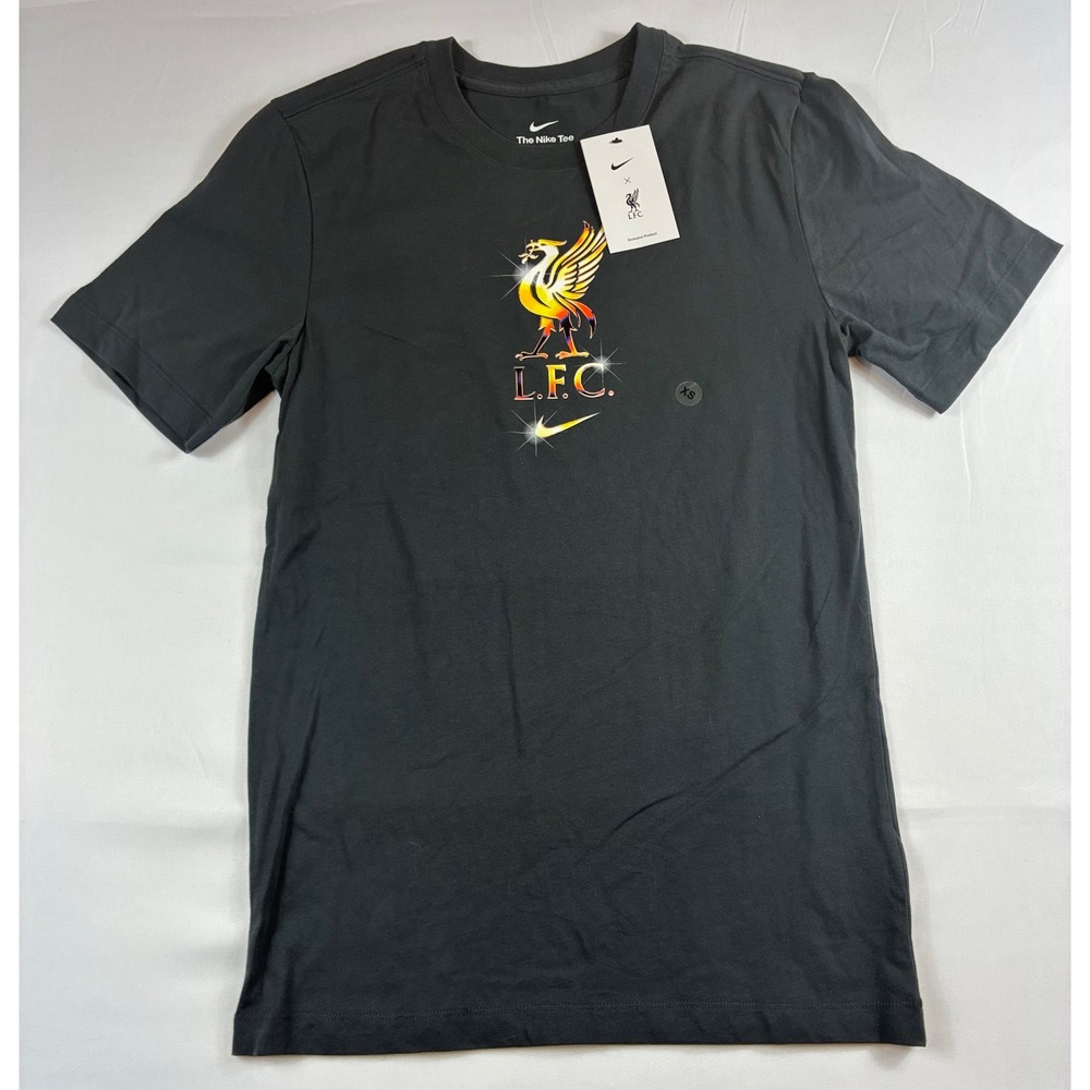 Nike Liverpool FC T-Shirt Men XS Black NWT Graphic Liver Bird Exclusive Tee